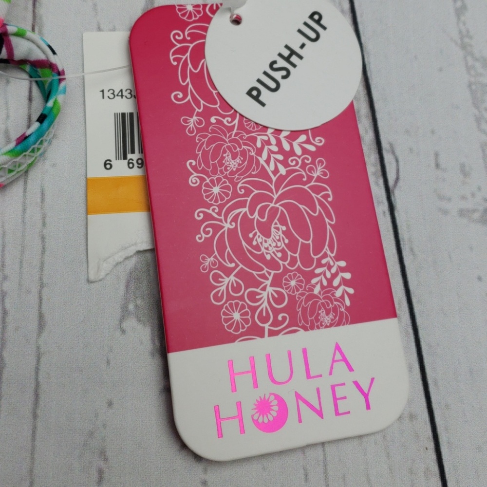Hula Honey Push Up Tribal Bikini Top Strappy S - Picture 3 of 7